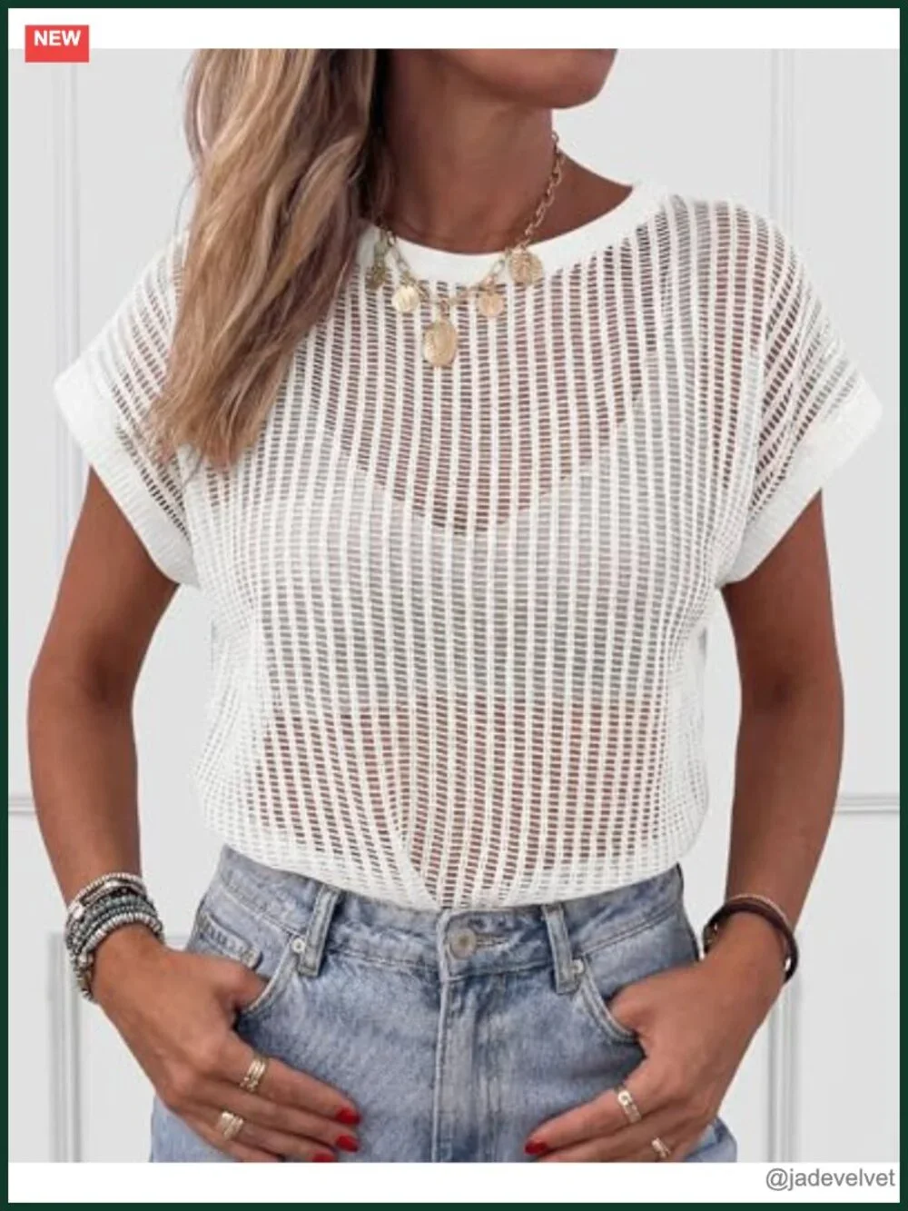 Crochet Cover Up Mesh Top Lightweight Beach Vacation Sweater